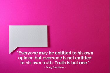 Illustration of the Bible Verse Quote by Doug Groothius