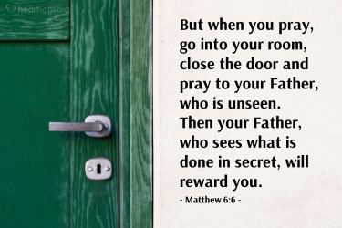 Illustration of the Bible Verse Matthew 6:6