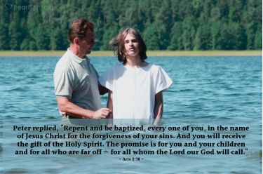Illustration of the Bible Verse Acts 2:38