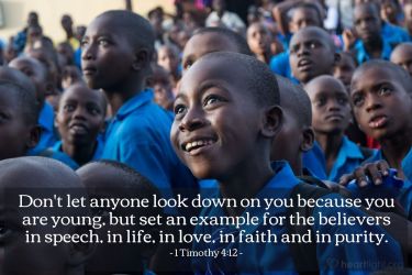 Illustration of the Bible Verse 1 Timothy 4:12