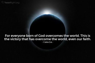 Illustration of the Bible Verse 1 John 5:4