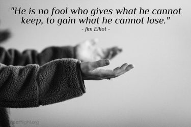 Illustration of the Bible Verse Quote by Jim Elliot