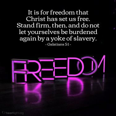 Illustration of the Bible Verse Galatians 5:1