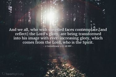 Illustration of the Bible Verse 2 Corinthians 3:17-18 NIV