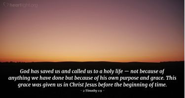Illustration of the Bible Verse 2 Timothy 1:9