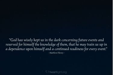 Illustration of the Bible Verse Quote by Matthew Henry