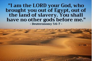 Illustration of the Bible Verse Deuteronomy 5:6-7