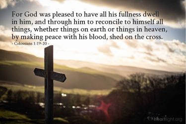 Illustration of the Bible Verse Colossians 1:19-20