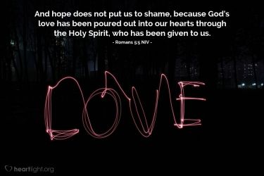 Illustration of the Bible Verse Romans 5:5 NIV