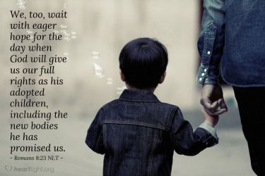 Illustration of the Bible Verse Romans 8:23 NLT
