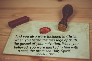 Illustration of the Bible Verse Ephesians 1:13 NIV