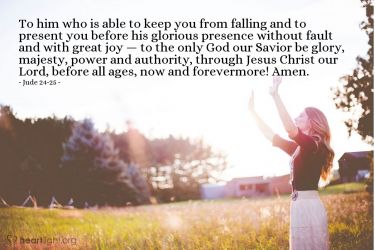 Illustration of the Bible Verse Jude 24-25