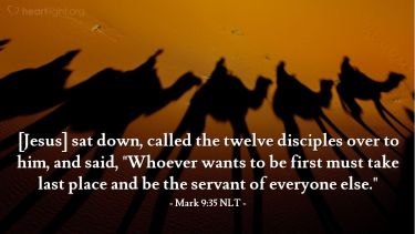 Illustration of the Bible Verse Mark 9:35 NLT