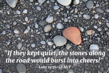 Illustration of the Bible Verse Luke 19:36-40 NLT