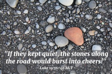 Illustration of the Bible Verse Luke 19:36-40 NLT