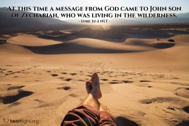 Illustration of the Bible Verse Luke 3:1-2 NLT