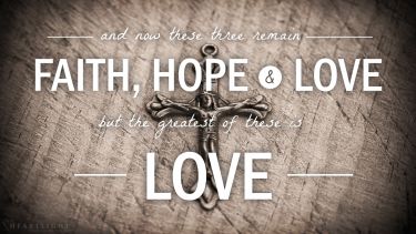 PowerPoint Background: 1 Corinthians 13:13 Cross on Beige