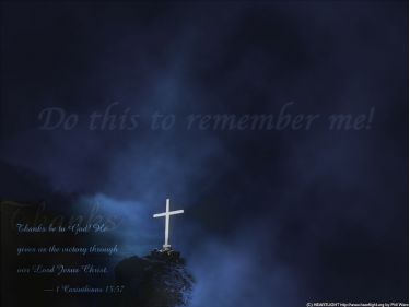 PowerPoint Background: 1 Corinthians 15:57 Communion