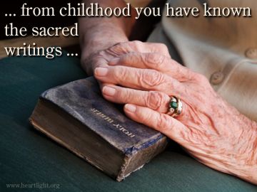 PowerPoint Background: 2 Timothy 3:14-15 Faithful Hands Title