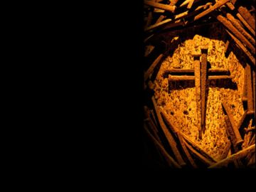 PowerPoint Background: Cross of Nails (right)