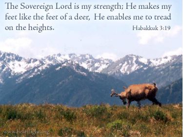 Illustration of the Bible Verse Habakkuk 3:19