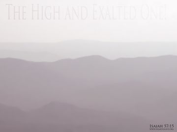 PowerPoint Background: Isaiah 57:15 Light