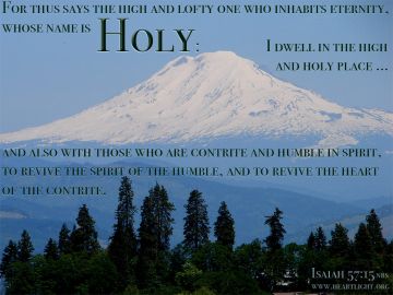 PowerPoint Background: Isaiah 57:15 HD Text