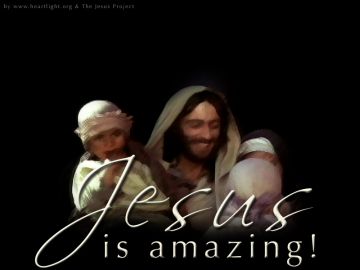 PowerPoint Background: Jesus is Amazing - Children