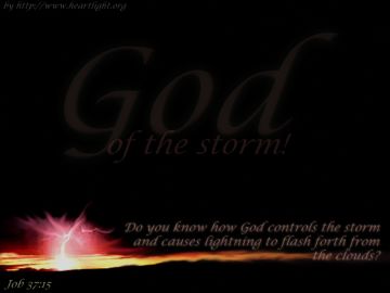 PowerPoint Background: Job 37:15 - Storm Slide