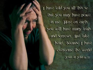 PowerPoint Background: John 16:33 Text