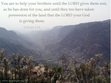 Illustration of the Bible Verse Joshua 1:14