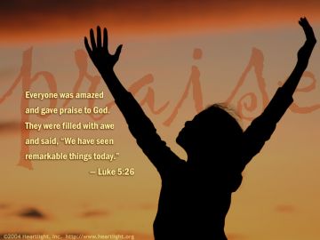 PowerPoint Background: Luke 5:26 Text