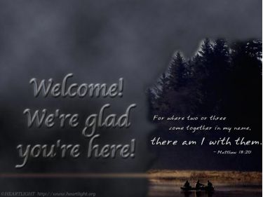 PowerPoint Background: Matthew 18:20 - Welcome