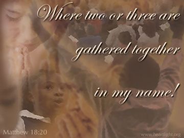 PowerPoint Background: Matthew 18:20 Text - Prayer