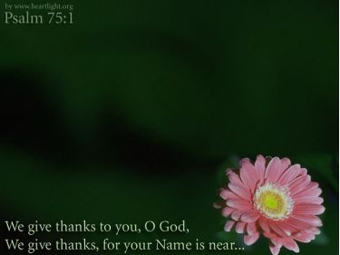 PowerPoint Background: Psalm 75:1 - Main