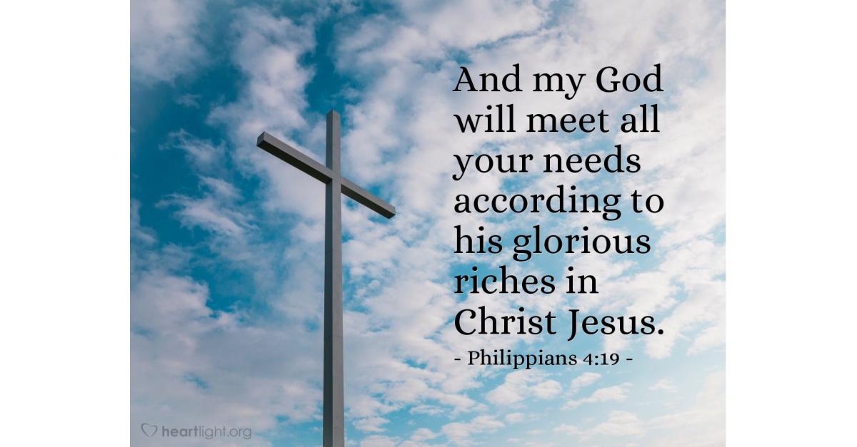 Philippians 4:19 — Verse of the Day for 04/30/2015
