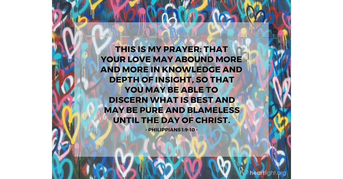 Philippians 1:9-10 — Verse of the Day for 09/30/2002