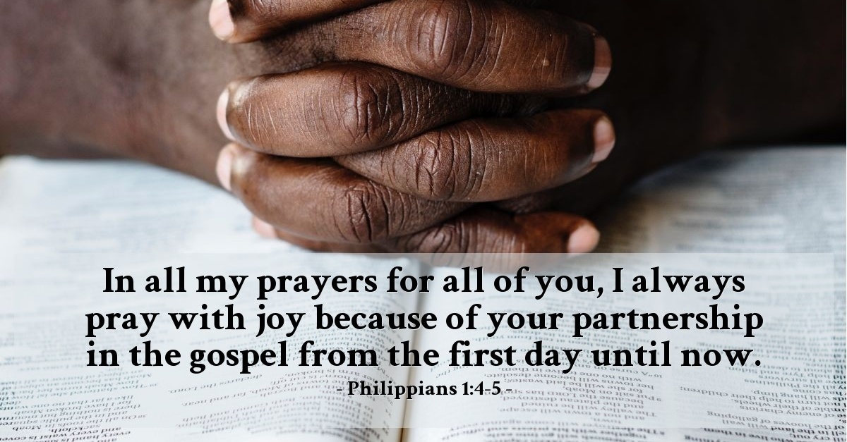 Filipenses 1:4-5 — Verso del Día — 20/05/2015