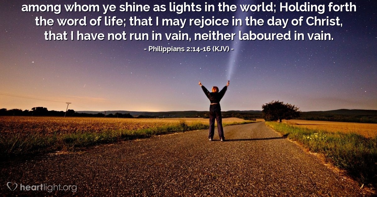 Philippians 2:14-16 (KJV) — Today's Verse for Friday, January 17, 2014