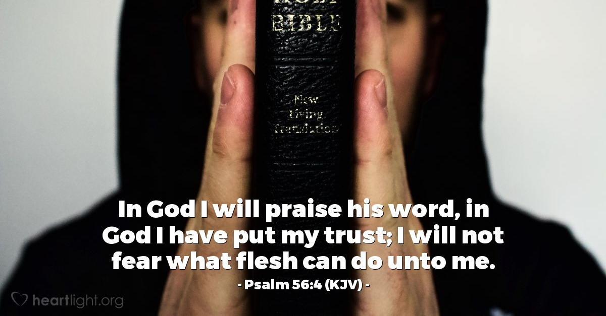 Psalm 56:4 (KJV) — Today's Verse for Tuesday, May 30, 2006