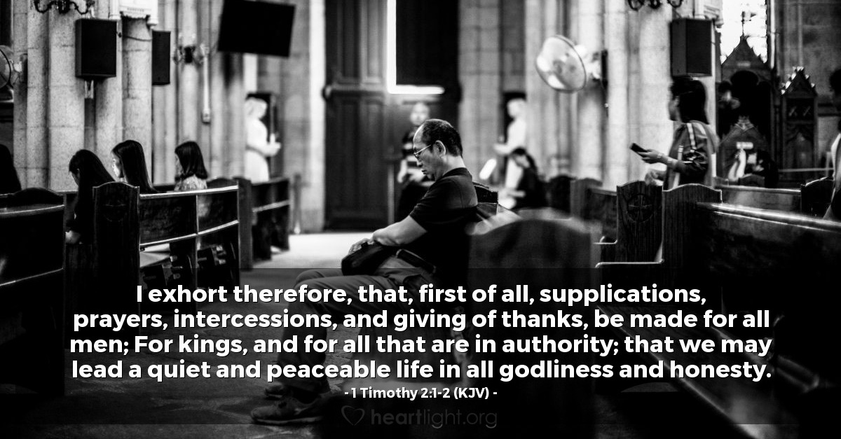 1 Timothy 212 (KJV) — Today's Verse for Wednesday