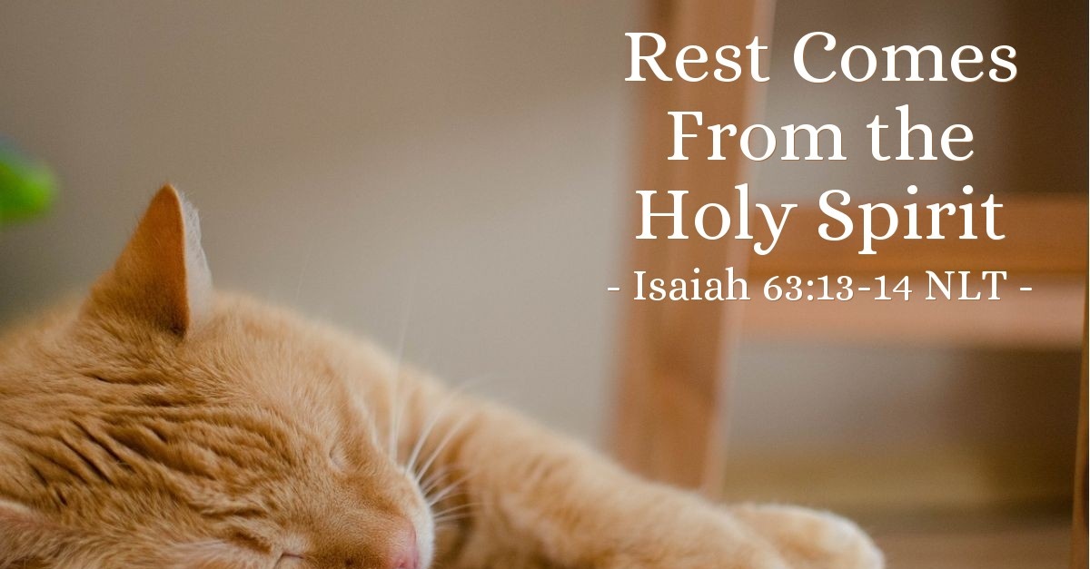 'Rest Comes From the Holy Spirit' — Isaiah 63:13-14 NLT (God's Holy Fire)