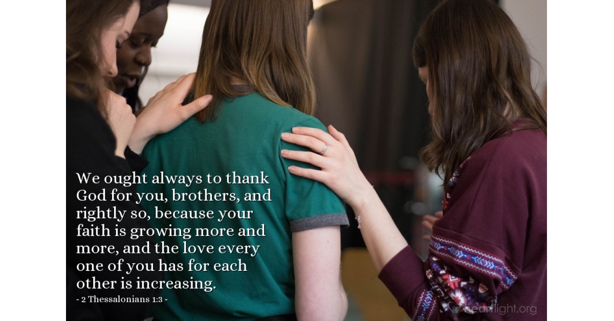 2 Thessalonians 1 3 Today S Verse For Saturday November