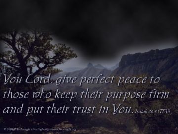 PowerPoint Background: Isaiah 26:3 - Text