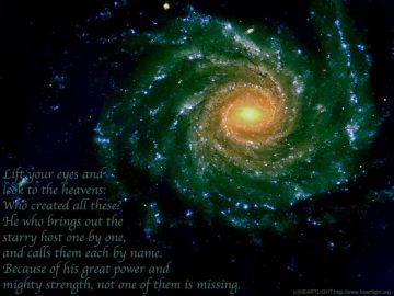 PowerPoint Background: Isaiah 40:26 - Spiral Galaxy
