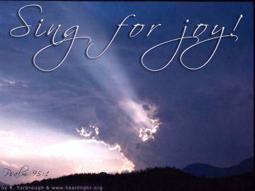 PowerPoint Background: Psalm 95:1 - Sing for Joy