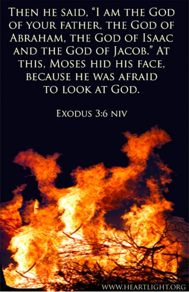Illustration of the Bible Verse Exodus 3:6