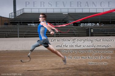 Illustration of the Bible Verse Hebrews 12:1 Perseverance
