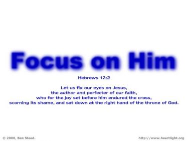 Illustration of the Bible Verse Hebrews 12:2