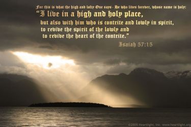 Illustration of the Bible Verse Isaiah 57:15